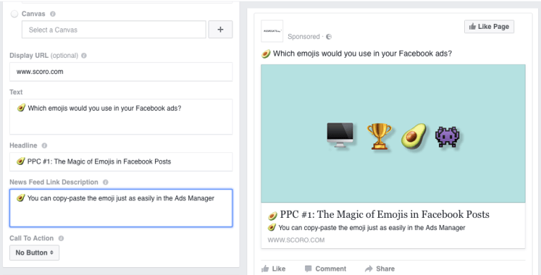 如何在Facebook广告中使用emojis